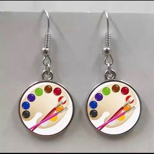 Artist Palette Drop Earrings